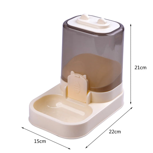 SMELL & SMILE Automatic Pet Cat Dog Food Dispenser 1.8L Leakproof Cat Food Dispenser Detachable Automatic Pet Feeder 22x15x21cm
