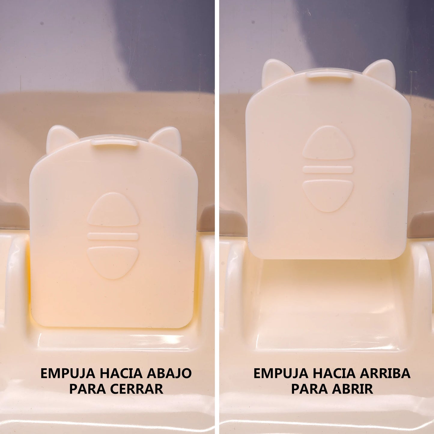 SMELL & SMILE Automatic Pet Cat Dog Food Dispenser 1.8L Leakproof Cat Food Dispenser Detachable Automatic Pet Feeder 22x15x21cm