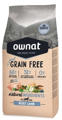 Ownat Just Grain Free Adulto Cordero – 14 kg
