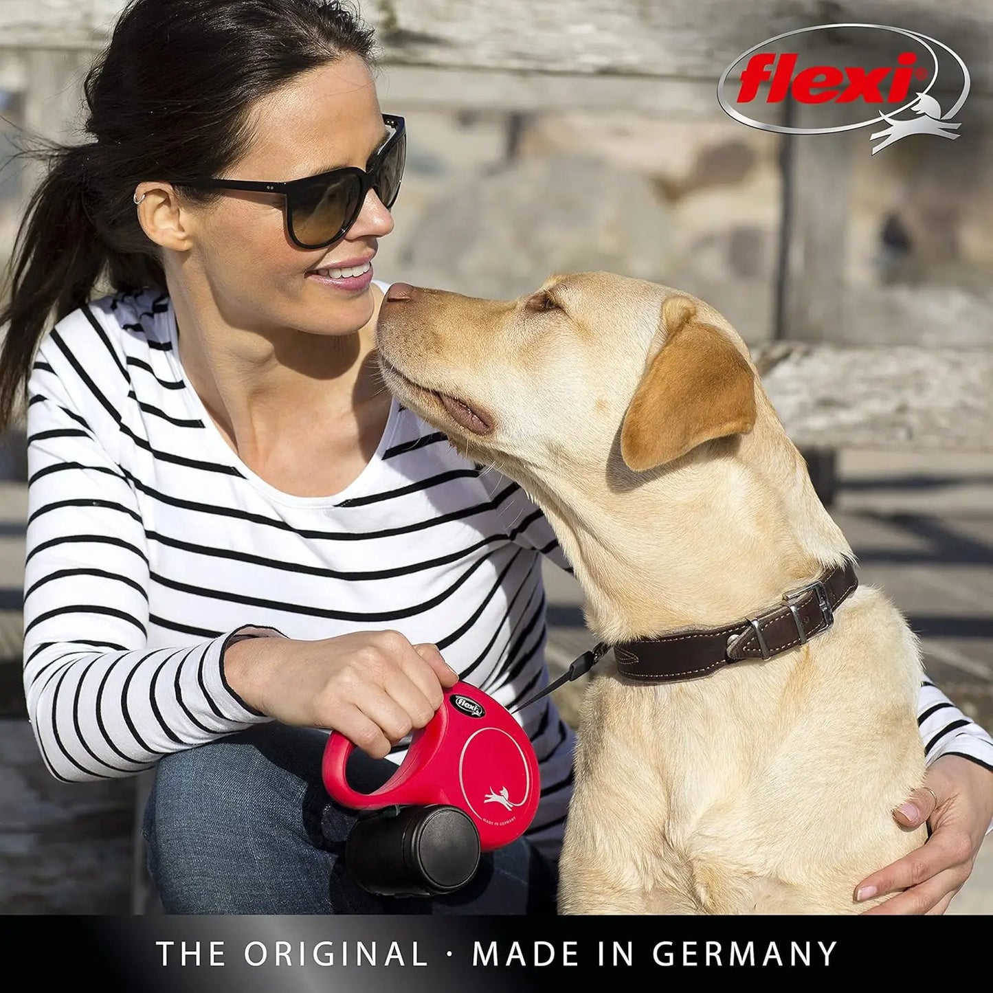 Flexi New Classic M strap 5M red ribbon-for dogs up to 25 Kg