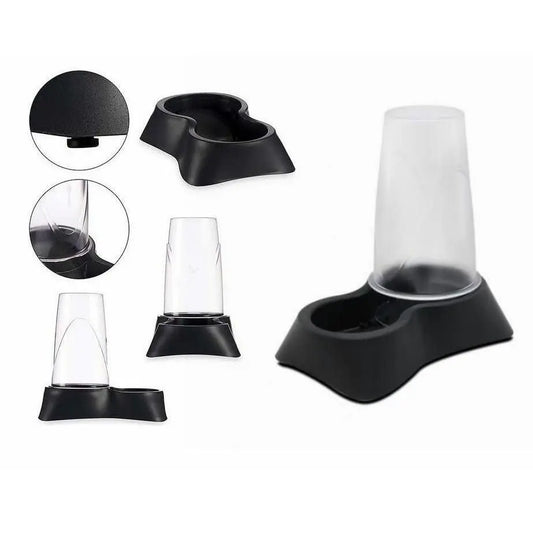 Cottecota-dispensador de comida para mascotas Stella gris 0.65L 1.5L comedero para mascotas dispensador de agua potable de plástico perro mascota gato fuente de agua depósito de plástico transparente