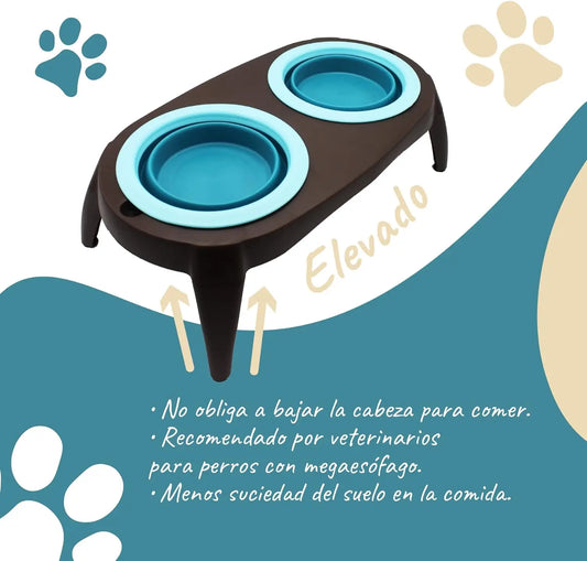 The attic PETS feeder raised dog with anti-splash drinker dog. Removable anti-voracity dog feeder