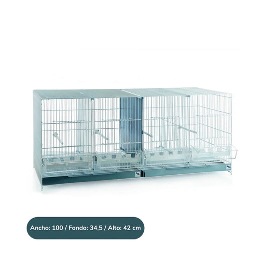 🐦 Jaula de Cría para Aves – 100 cm Zincada