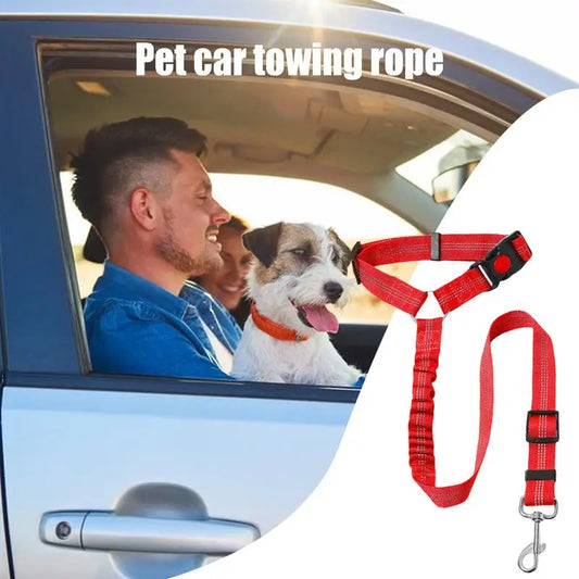 Reposacabezas para perro, cinturón de seguridad para coche, correa de tracción para caminar, correa de entrenamiento para perros de tela de poliéster para perros pequeños y grandes