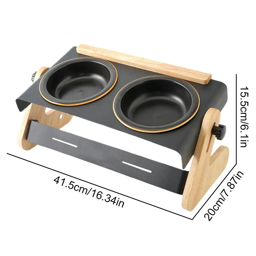 Raised Dog Bowls Camping Cat Feeding Bowl 4 Height Adjustable Camping Dog Bowl For Dogs And Cats Outdoor Camping