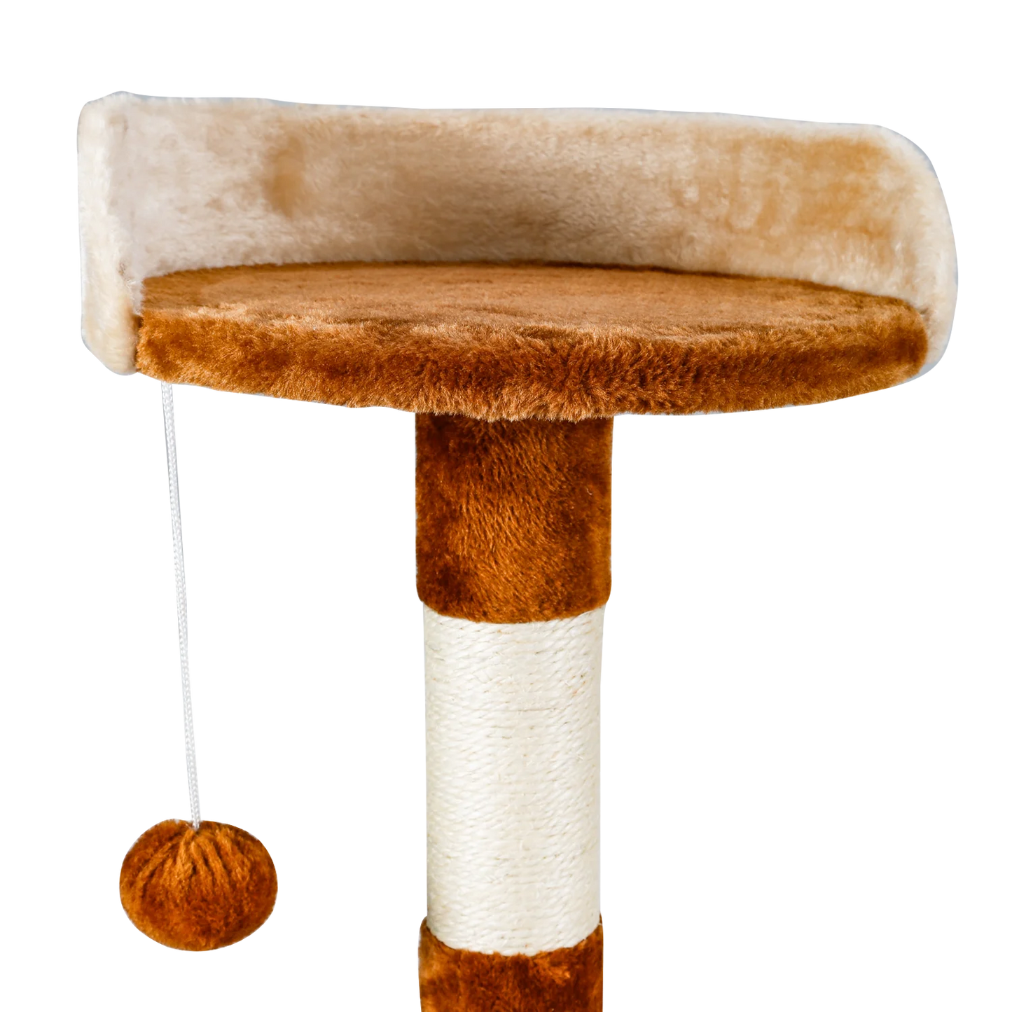 Árbol rascador para gatos, poste rascador para gatos. Medidas: 60 x 56,5 x 111,5 cm. Color: beige/marrón.