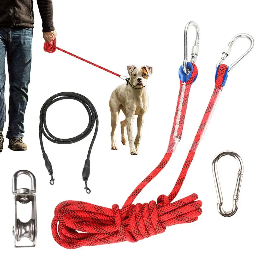 Correas reflectantes para perros, correas giratorias para perros de patio, correas largas de entrenamiento, resistentes al desgaste, cable para exteriores, cable para atar perros.