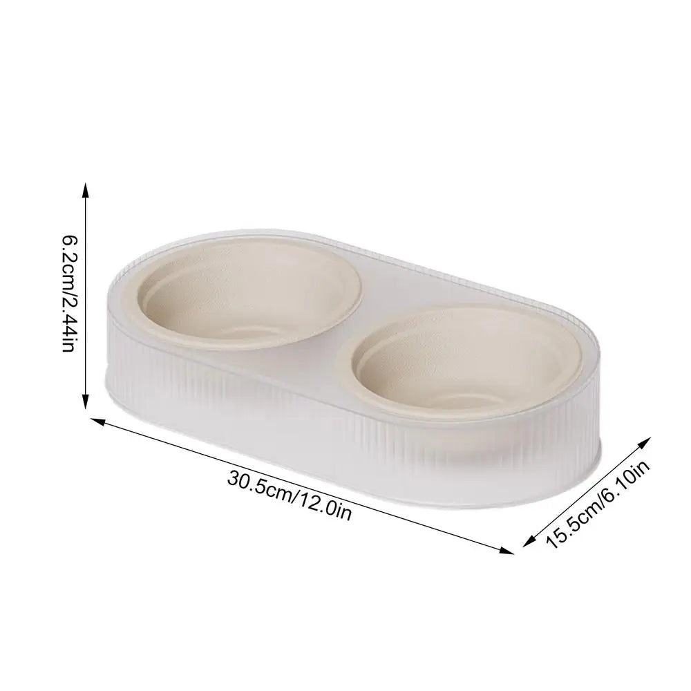 Cat Food And Water Bowl Set Dog Cat Food Water Dishes Set Cat Feeding Bowls Double Cat Bowl 2-in-1 Pet Food And Water Feeder