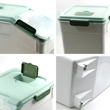 Contenedor de almacenamiento de comida para perros y gatos Smell & Smile, caja sellada con tapa, resistente a la humedad, para granos, 3 colores