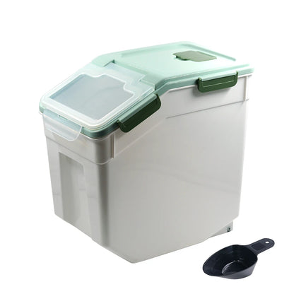 Contenedor de almacenamiento de comida para perros y gatos Smell & Smile, caja sellada con tapa, resistente a la humedad, para granos, 3 colores