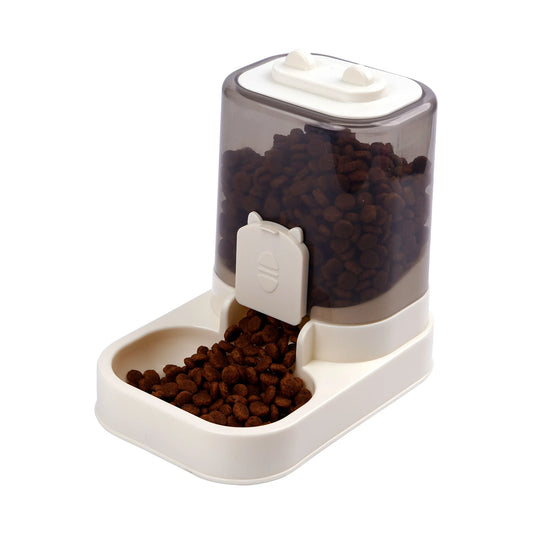 SMELL & SMILE Automatic Pet Cat Dog Food Dispenser 1.8L Leakproof Cat Food Dispenser Detachable Automatic Pet Feeder 22x15x21cm