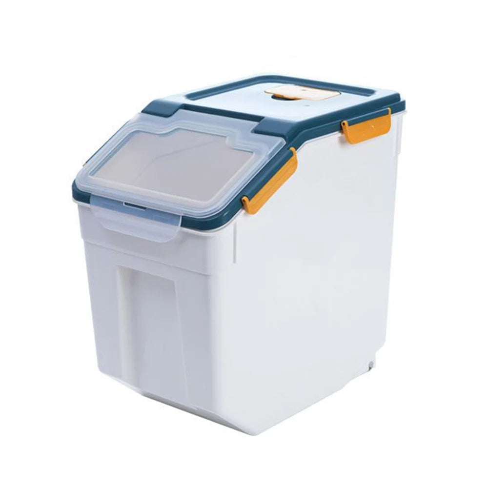 Contenedor de almacenamiento de comida para perros y gatos Smell & Smile, caja sellada con tapa, resistente a la humedad, para granos, 3 colores