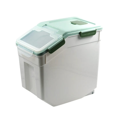 Contenedor de almacenamiento de comida para perros y gatos Smell & Smile, caja sellada con tapa, resistente a la humedad, para granos, 3 colores