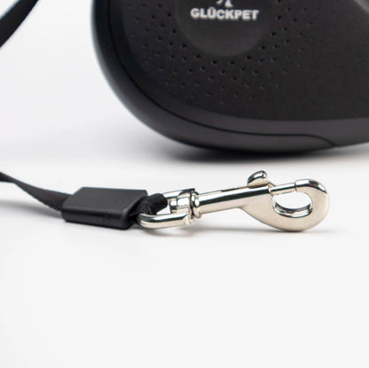 Correa retráctil extensible para perros de 5 metros con botón de pausa y bloqueo