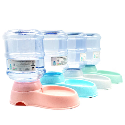 Bebedero y comedero para gatos y perros, 32 x 17 x 21 cm, 3,5 l, dispensador de agua y comida para mascotas, 4 colores aleatorios.