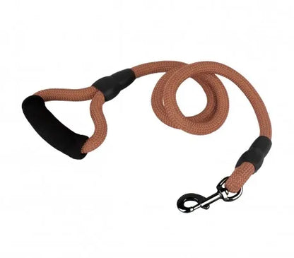 Correa para perro de nailon, tamaño mediano, 120 cm, mosquetón negro