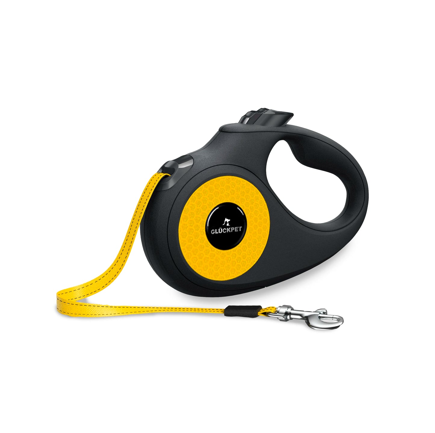 Correa retráctil extensible para perros de 5 metros con botón de pausa y bloqueo