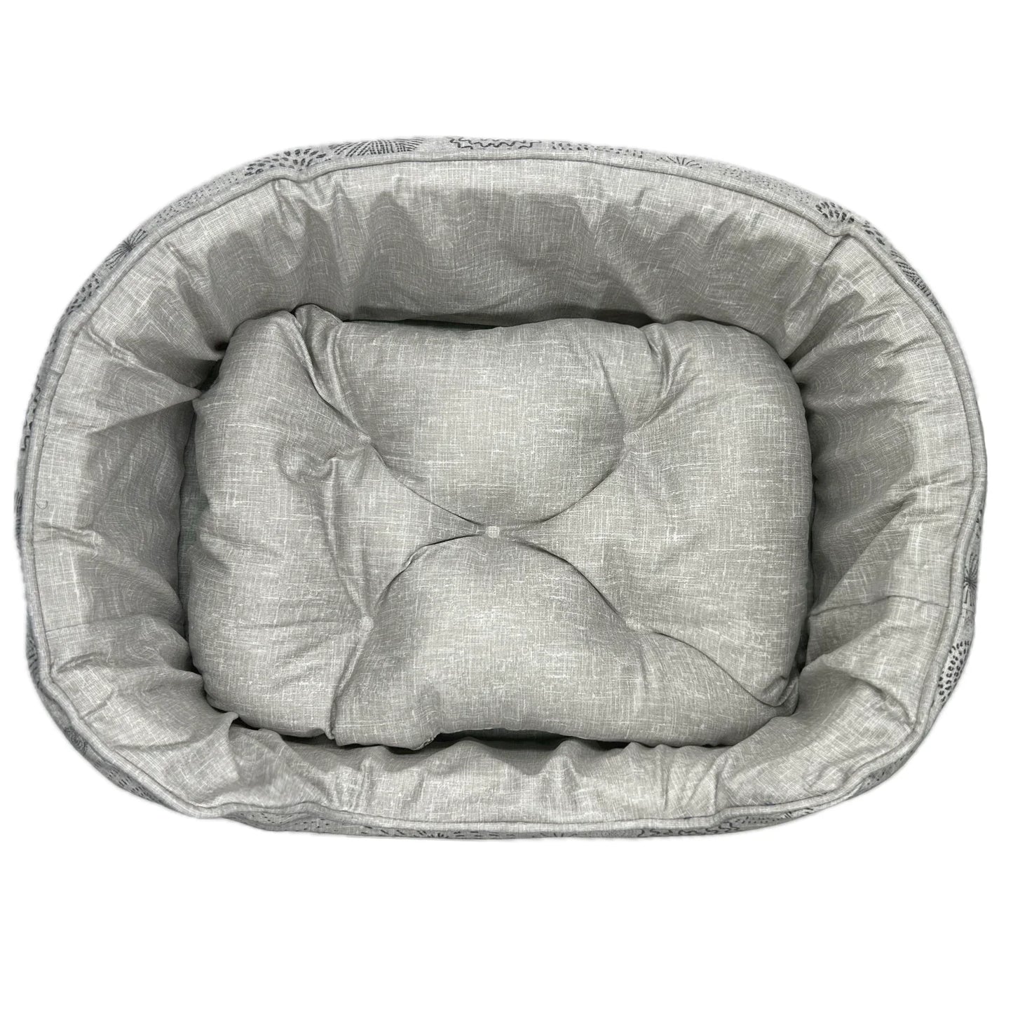 Cama Ovalada Akasa con Cojín Reversible y Extraíble – Antideslizante y Lavable para Perros y Gatos (Varias Tallas)