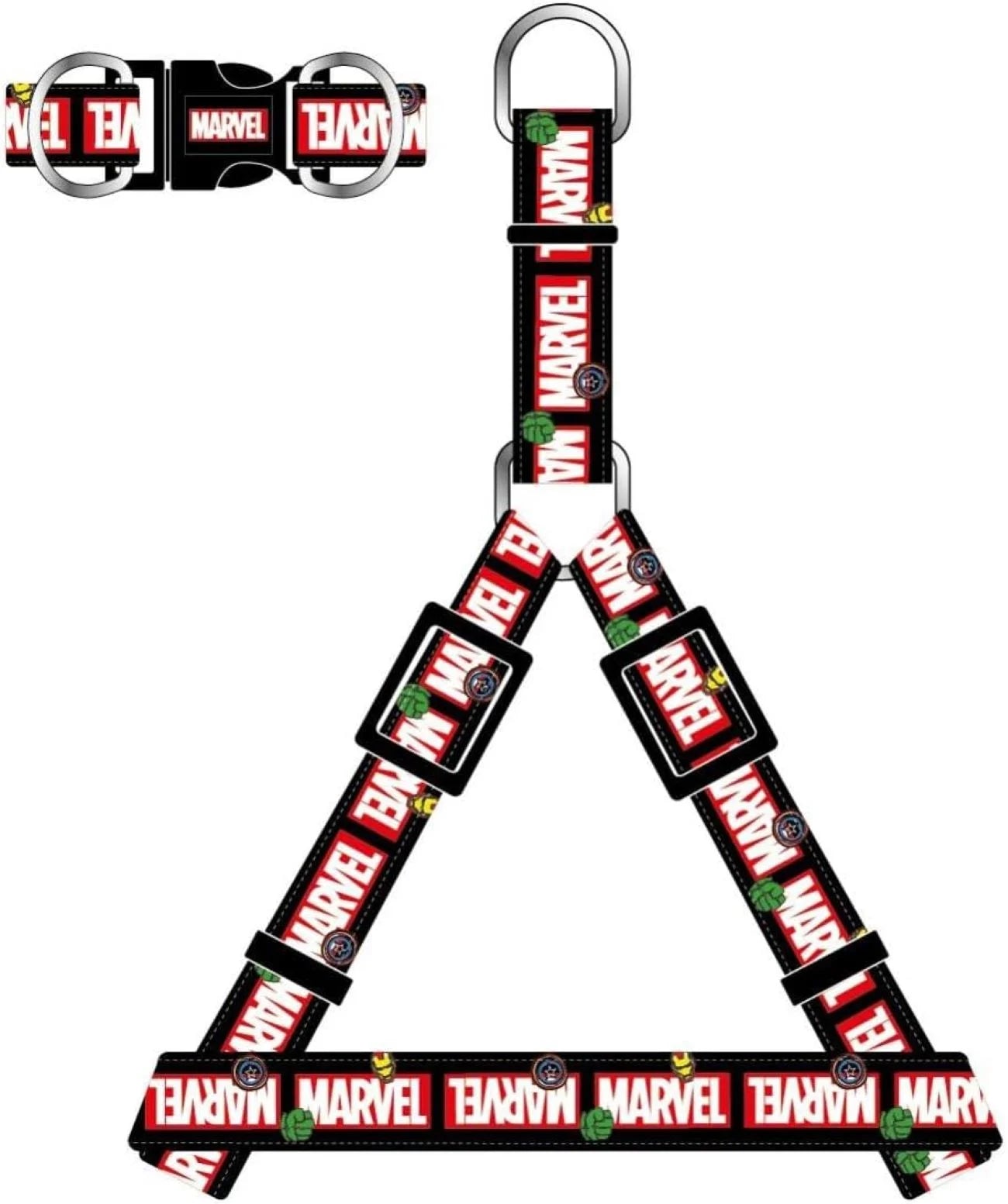 Pig-harness for dogs MARVEL AVENGERS-size S-M-waist measures 40-64cm approx. -Pets