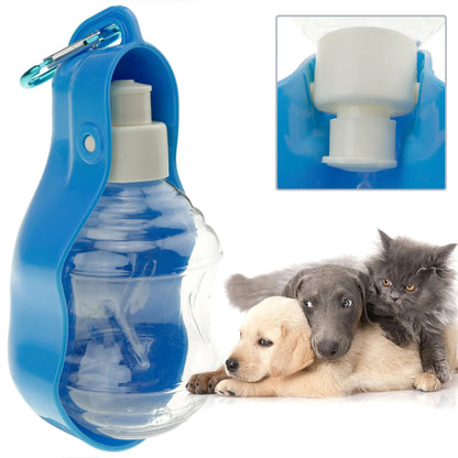 Botella de agua portátil para perros de 250 ml. Bebedero de viaje