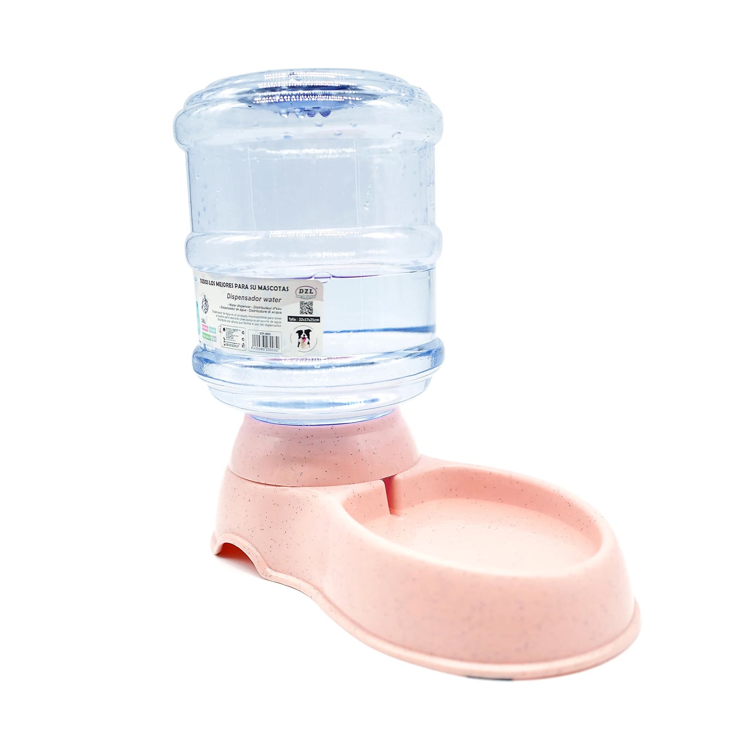 Bebedero y comedero para gatos y perros, 32 x 17 x 21 cm, 3,5 l, dispensador de agua y comida para mascotas, 4 colores aleatorios.