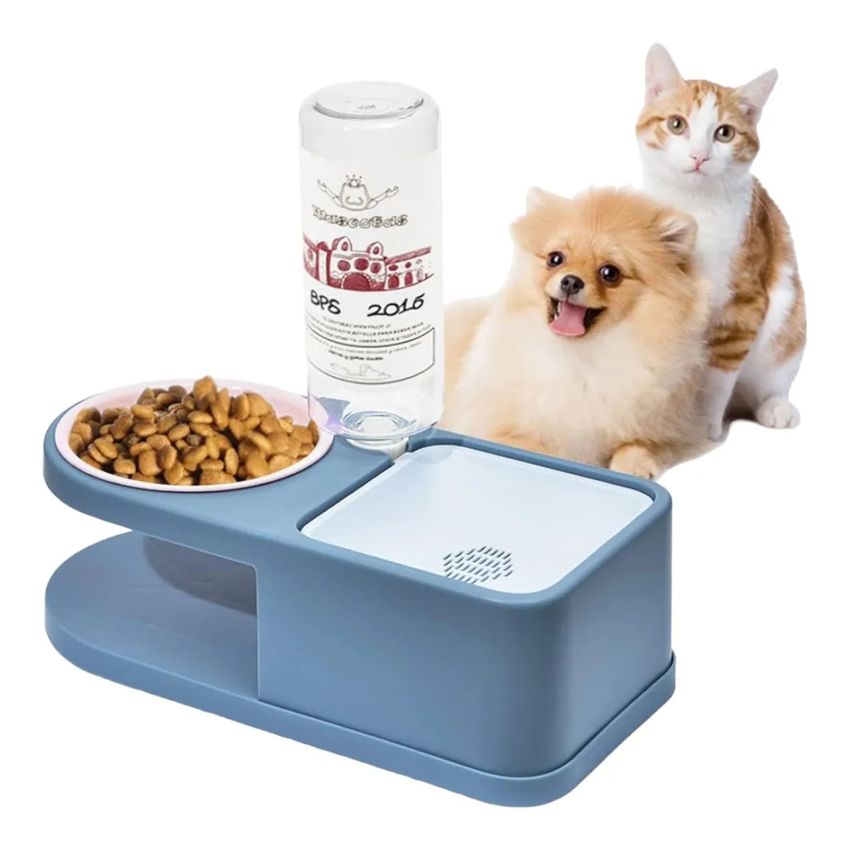 BPS good PET SHOP 2 en 1 comedero y bebedero automático para gatos y perros mascotas dispensador de agua fuentes de alimentación automáticas para animales azul/verde/rosa