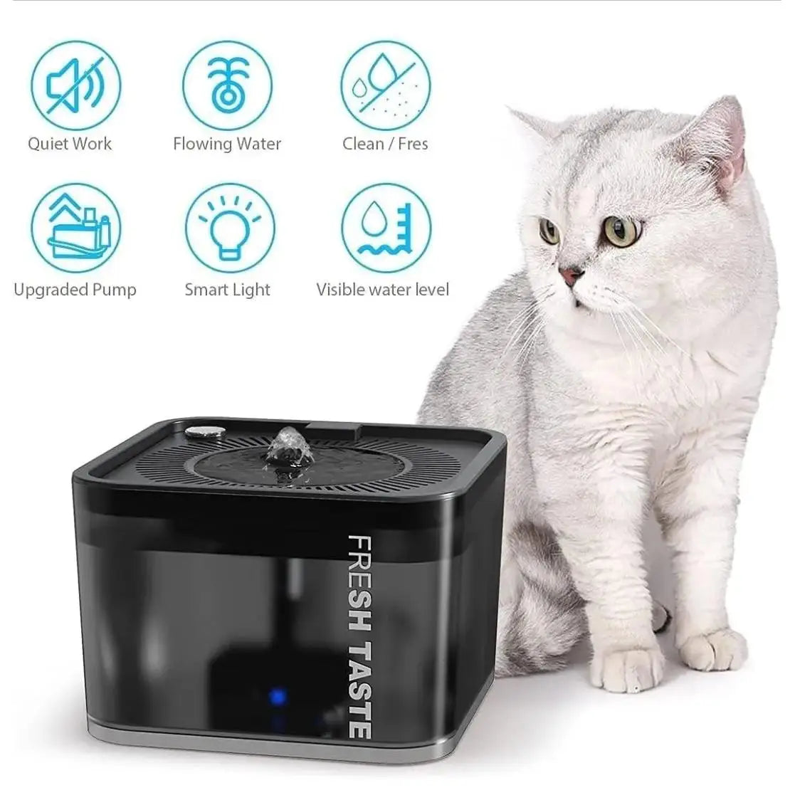 Fuente de agua Dadypet para mascotas sabor fresco 2,5 gato L Fuente para mascotas