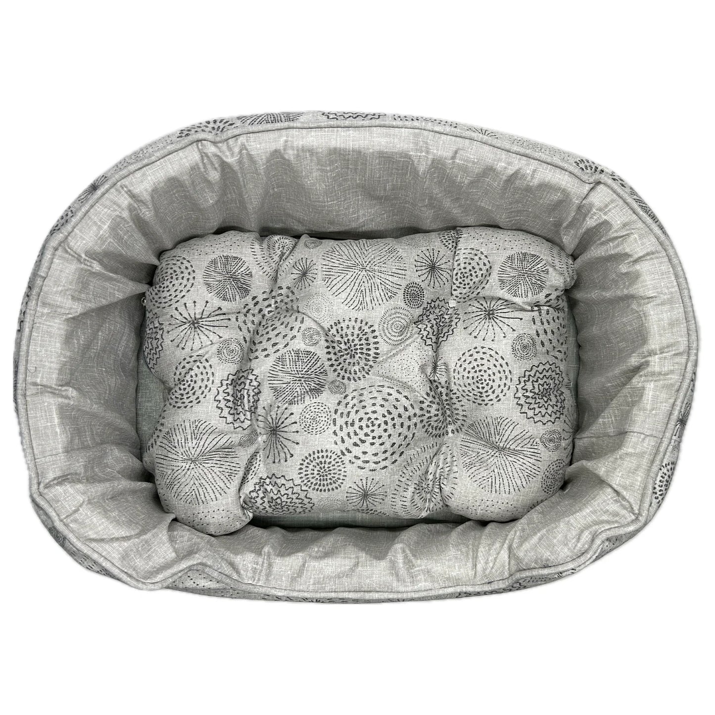 Cama Ovalada Akasa con Cojín Reversible y Extraíble – Antideslizante y Lavable para Perros y Gatos (Varias Tallas)