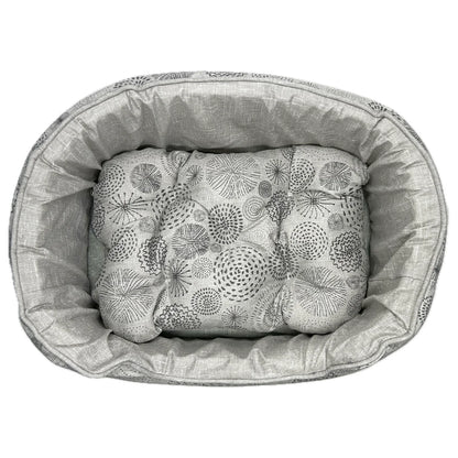 Cama Ovalada Akasa con Cojín Reversible y Extraíble – Antideslizante y Lavable para Perros y Gatos (Varias Tallas)