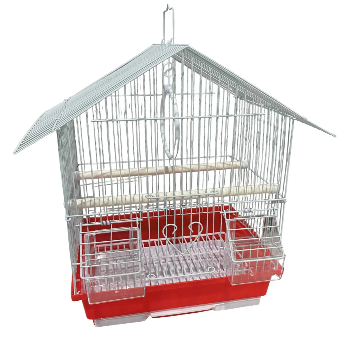 Jaula de aves MOLY desmontable con bandeja exterior y bandeja extraíble – Medidas: 30x23x39 cm