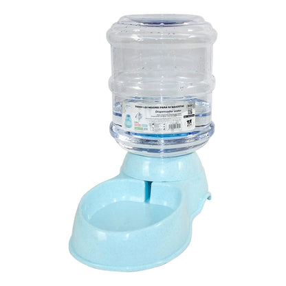 Bebedero y comedero para gatos y perros, 32 x 17 x 21 cm, 3,5 l, dispensador de agua y comida para mascotas, 4 colores aleatorios.