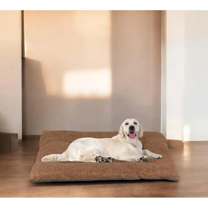 Cama para Perros COSHANO – Para Perros Grandes, Medianos y Pequeños (Poliéster, Marrón, 90x70x10 cm)