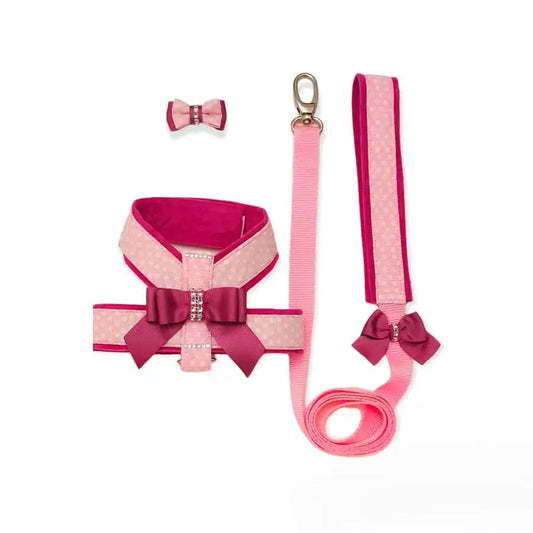 Arnés para perros rosa malva | Glamuroso y cómodo Logrado