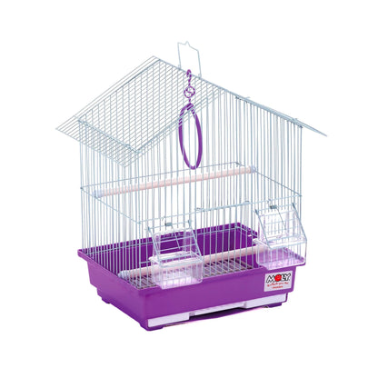 Jaula de aves MOLY desmontable con bandeja exterior y bandeja extraíble – Medidas: 30x23x39 cm