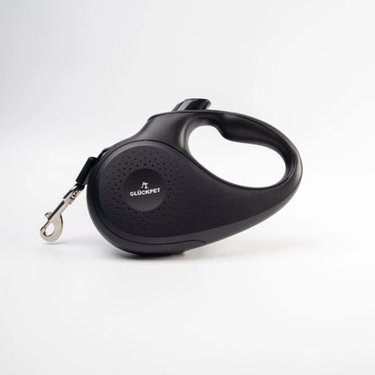 Correa retráctil extensible para perros de 5 metros con botón de pausa y bloqueo