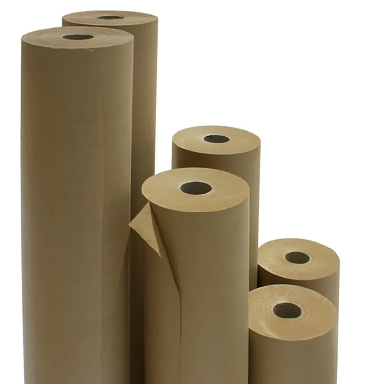 Bobina de Papel Kraft Marrón Dronpaper 70-80 cm de Ancho y 100 m de Largo