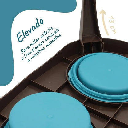 The attic PETS feeder raised dog with anti-splash drinker dog. Removable anti-voracity dog feeder