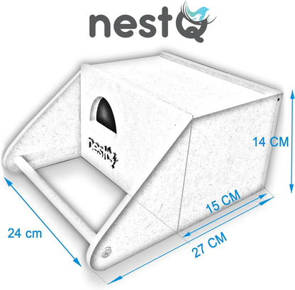 Nido de Madera NestQ para Agapornis y Periquitos Grandes – Con Anillas 2024 y Chip para Cama