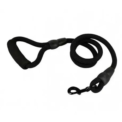 Correa para perro de nailon, tamaño mediano, 120 cm, mosquetón negro