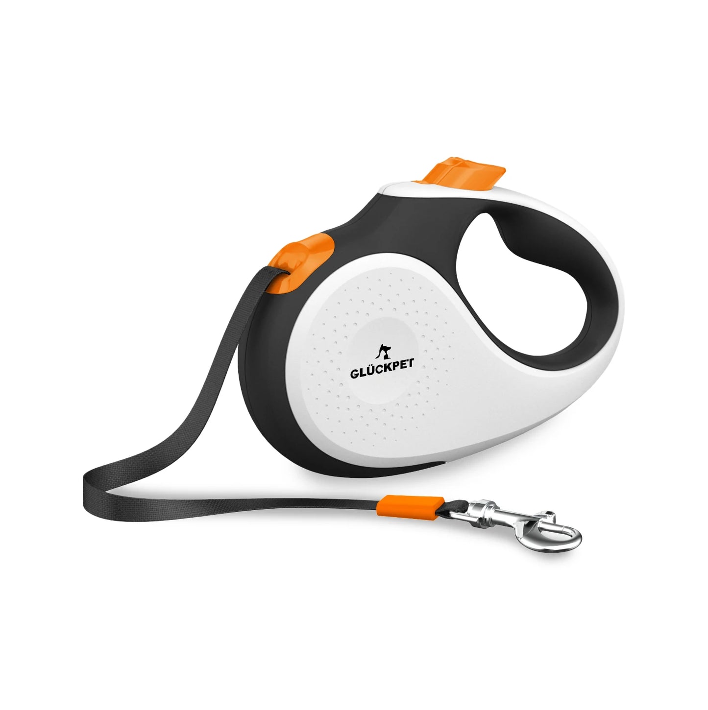 Correa retráctil extensible para perros de 5 metros con botón de pausa y bloqueo