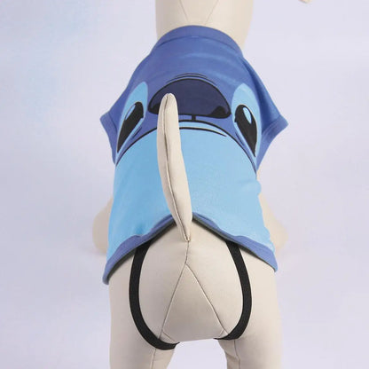 Camiseta de perro Stitch - Disney Cerdá Serigrafía Transpirable y Elástica