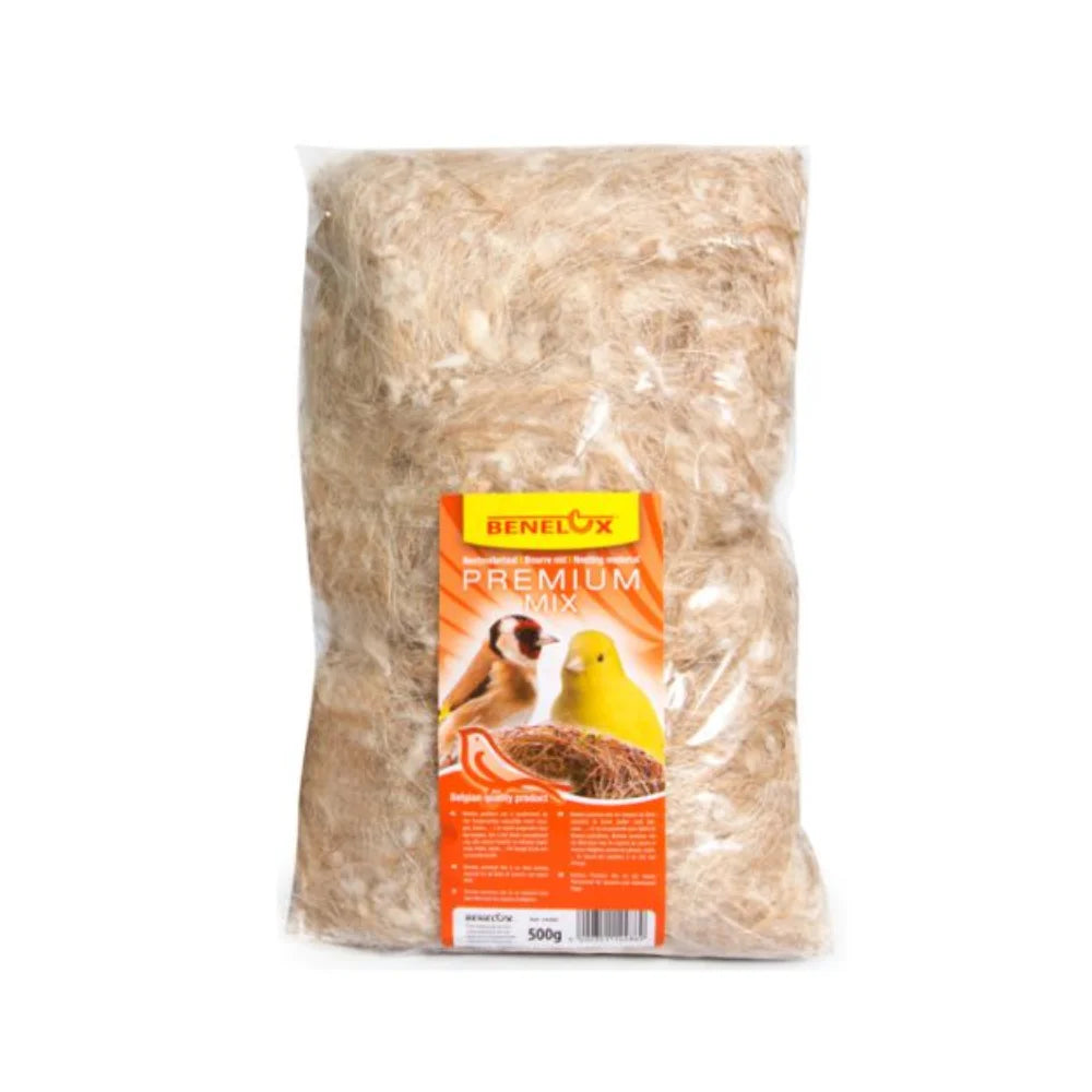 Benelux premium hair mix for canary. Material for canary nests composed of the mixture of sisal, jute and cotton