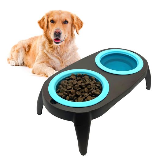 The attic PETS feeder raised dog with anti-splash drinker dog. Removable anti-voracity dog feeder
