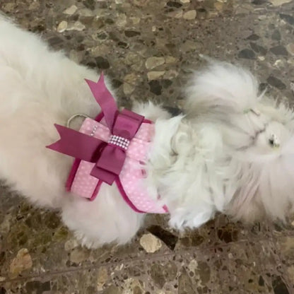 Arnés para perros rosa malva | Glamuroso y cómodo Logrado