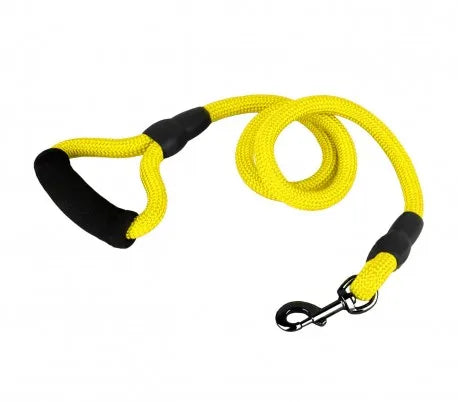 Correa para perro de nailon, tamaño mediano, 120 cm, mosquetón negro