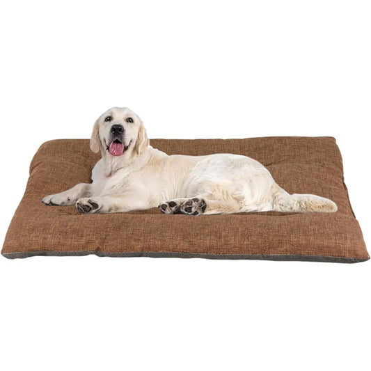 Cama para Perros COSHANO – Para Perros Grandes, Medianos y Pequeños (Poliéster, Marrón, 90x70x10 cm)