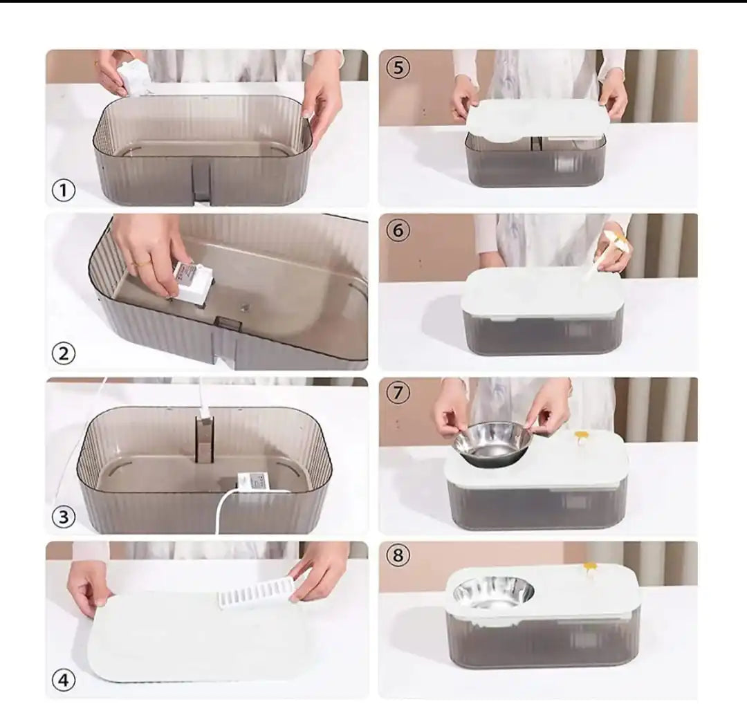 Comedero automático para gatos de 3 l, silencioso y ergonómico.