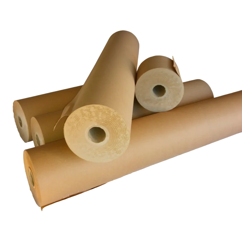 Bobina de Papel Kraft Marrón Dronpaper 70-80 cm de Ancho y 100 m de Largo