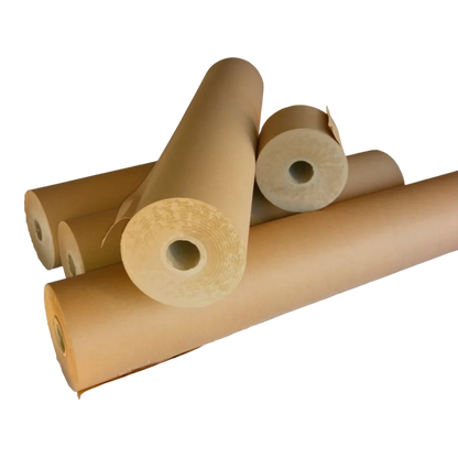 Bobina de Papel Kraft Marrón Dronpaper 70-80 cm de Ancho y 100 m de Largo