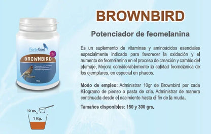 Brownbird 150 gr - feomelanin enhancer (feos oxidation) fortebird
